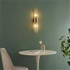 KOSILUM - Grande applique art deco nappine in cristallo - Dania - Luce bianca calda illuminazione soggiorno camera da letto cucina corridoio - 2 x max 25 W - E14 - IP20