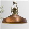 Bamyum Neo Asletl lampada a Sospensione: Metallo Vintage 41 cm, Lampada da Cucina e Industriale, Rame per Soggiorno