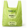 G.M. DISTRIBUZIONE 12 Kg Buste Spesa, Misura 30x60 cm, Biodegradabili Verdi con Manico, Circa 450 Pezzi Totali, Shopper Compostabili per Alimenti, Sacchetti Extra Resistenti (MISURA MAXI)