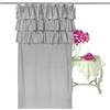 AT17 Tenda con Balze Shabby Chic per camera da letto e soggiorno , Tenda Provenzale con Volant (Grigio, 140x290)