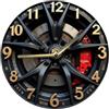 perfk Orologio da Parete con Motivo a Mozzo Ruota Auto 2D, Orologi da Parete Particolari Moderni, Silenzioso, Senza Ticchettio, Orologio da Parete Design per Sala, Murali, Soggiorni e Cucine