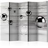 murando - Paravento Decorativo Monofacciale Effetto 3D 225x172 XXL 5 Pannelli Divisori - Stampa su un Lato su Tela in TNT - Separe Divisorio per la Casa Simpatici Legno - Legno f-A-0333-z-c