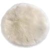 Gralara Cuscino Rotondo per Seduta, Pelo Lungo, Tappeto, Accessori per Foto, 33 cm Bianco