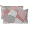 BANZAII TEXTILE INNOVATOR ONLINE Banzaii Coppia Federe 50x80 cm con Cerniera 100% Microfibra Manopesca, Set 2 Federe con Zip 50x80 cm, Made in Italy, Francesca Rosa