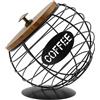 Harupink Cesto per Capsule da caffè, Moderno in Metallo, Capacità per Espresso e Colore: Nero