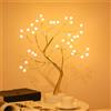 HADAVAKA Tree Branch Lights, Bonsai Lights, LED Tree Branch Lights, USB Cable Or Battery Operated Pearls Treelight, Adjustable Decorative Branches, for Office, Bedrooms (36 LED Lights)