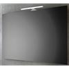 San Marco specchio filo lucido, specchio da bagno con luce, disponibile con o senza lampada da 30 o 45 cm, specchio da parete bagno, installazione semplice e veloce. (120X80 cm, con lampada 30 cm)