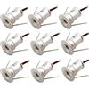 LGJEGD Mini faretto LED da incasso, 1W dimmerabile IP65 impermeabile, illuminazione in alluminio 12V CC per arredamento domestico/armadio a muro/armadio, set 9 pezzi(Blue light,120 degrees)
