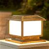 ACMHNC Lampione Da Giardino Solare Con Telecomando, IP54 Lampada Da Esterno Vintage,Piantana Esterno in Look Antico, 3 Colore, Timer, Lampioncino Retrò Alluminio Per Scala,Cortile,Vialetto,S/brown
