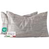 Dorian Home - Federe Cuscino Letto 50x80 Cotone 100% Puro, Morbido e Certificato, Coppia di 2 Federe Abbinate da Aggiungere al Set Copripiumino, Federa Cuscini 4 Stagioni con Comoda Patella di 18 cm