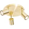 Qazqa java - Faretto Moderno - 3 luce - Ø 25 cm - Oro/Ottone - Moderno - Soggiorno I Camera da letto I Sala da Pranzo I Cucina