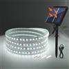 KISUFU 24V 2835 Solar LED Strip Light, 120 LEDs/m IP65 impermeabile 8 modalità solari 1200MAH Striscia luminosa per giardino terrazza cortile Natale matrimonio festa.