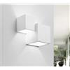 Kovalmax® Applique da parete 2 x cubo in gesso verniciabile lampada doppia luce g9