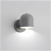 Chao Zan Faretto da Parete, compatibile con lampadina E27 da max. 60 Watt, Stile Moderno ed Elegante, Lampada da muro per Soggiorno e Camera da letto Corridoio,Senza Lampadina (Grigio)