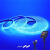 HEGEHE 24V striscia LED solare [2m, luce blu], alimentazione solare, IP68 impermeabile flessibile, 1200MAH striscia LED in silicone, illuminazione decorativa giardino di Natale