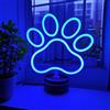 HFHungkeong Lampada al neon a forma di zampa di cane con base autoportante e interruttore tattile, USB o 4 LED alimentati a batteria AA, cartello al neon personalizzato per camera da letto e decorazione della