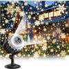 RIJPEX Proiettore di luci a LED per nevicate, Lampada per proiettore Rotante a Forma di Fiocco di Neve di Natale, Neve Bianca Impermeabile IP65 per Illuminazione di Decorazioni per Interni ed Esterni