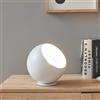lux.pro Lampada da Tavolo in Metallo con Paralume Semisferico Lampada da Comodino Ø20 x 20 cm per Soggiorno Camera da Letto Angolo Lettura - Bianco
