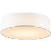 Qazqa drum led - LED Lampada da soffitto Moderno - 1 luce - Ø 400 mm - Bianco - Moderno - Soggiorno I Camera da letto I Sala da Pranzo I Cucina