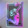 ASD Jewerly Personalizzato Giocatore di pallavolo LED Specchio Light Up Sign, Nome personalizzato e Numero di pallavolo Wall Art Neon Light, Natale Compleanno Pallavolo Bambini Regalo