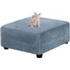 Yekuhe Velluto Copri Pouf Quadrato Elasticizzato Copri Poggiapiedi Quadrato Pieghevole Copertura Dell'Ottomano con Fondo Elastico Sofa Protettore per Soggiorno (Color : A9, Size : 75x75cm/30x30in)