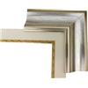ITALIA CORNICI Maestri Artigiani - Cornice in legno da parete per Quadri tutte le misure, con Passepartout, Oro Argento Noce Azzurro (50 x 70 cm + passepartout, ARGENTO)