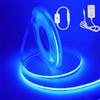 HEGEHE - Striscia LED COB dimmerabile DC12V Autoadesiva, 320 LED/m Striscia LED FCOB flessibile CRI90+ con dimmer, adatta per illuminazione interna [1m, luce blu]