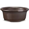 CERTRE - Vaso Bonsai Rotondo in Gres, Modello Rimini, Made in Italy, Colore Tortora (Smaltato)| Misure esterne 15x6 cm