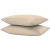 Bonazzi Home 2 federe per cuscino in percalle di puro cotone, misura 50x80cm, 100% MADE IN ITALY (Creme)