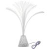 DIYEAH Lampada in Fibra Ottica Bianca con Base Conica, Illuminazione Soffusa e Funzionamento Silenzioso, per Casa come Luce USB Decorativa
