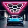 Sedtonmu Luci esagonali da garage 6500 K, esagonali, per garage e officine, a LED