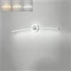 LOGT Lampada Da Specchio A LED Bagno 80Cm 20W, Lampada Da Parete Dimmerabile Con Luce Specchio, Parete Luminosa Da Bagno IP44, 3000K-6000K, 1600LM, in Alluminio Acrilico, Per Armadi Specchio Specchi,Bianca