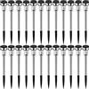 tectake®, set da 24 pezzi luci da esterno giardino LED, pannello solare, impermeabili, luci solari da giardino, vialetto, prato, accensione automatica, faretto led da esterno solare - Bianco Freddo
