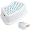 Generico Poggiapiedi WC Ergonomico per Adulti, Anziani e Bambini - Sgabello Antiscivolo Accovacciato per Bagno con Panchetto per Fare la Cacca (Blu)