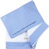 Coccole - Set 3pz Lenzuolo Lettino Asilo Bianco/Azzurro - Lenzuolo, Federa e Copribrandina Personalizzati - Personalizzabile Con Nome Asilo in Pelle Ovo