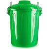 Acan Tradineur - Pattumiera in plastica con coperchio e manici in metallo, prodotta in Spagna, capacità 31 litri, 48,2 x 37,5 x 37,5 cm, colore: Verde