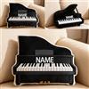 XIAO.Z Personalizzato classico a forma di pianoforte cuscino a tema musica amante pianisti regali, nome personalizzato 2D stampato strumento musicale pianoforte gettare cuscino divano cuscini decorativi
