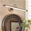 HMAKGG SFOXI LED Lampada Specchio Bagno Vintage Lampada Bagno Impermeabile Acrilico Paralume Trucco Make-up Base Armadietto Illuminazione,Marrone,8W/45.5CM