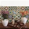 RE-COVERTILES - Adesivi Piastrelle Cucina Bagno Mattonelle adesive in PVC Impermeabili Antigraffio Stickers Decorazione Parete Cementine Peel and Stick - Modello 36 Pz 10x10 cm PS00060 Made in Italy