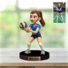 XIAO.Z Sport personalizzato pallavolo giocatore foto cartone animato stile desktop scultura, personalizzato pallavolo amante divertente immagine quadro ritratto cartone animato segno regalo di targa