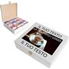 Creative Deco Scatola da Tè Bianca in Legno con Testo e Foto, 12 Scomparti