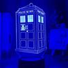 KJsdaADSA 3D Illusion Lampada Led Night Light Doctor Who Call Box ottico per bambini Decorazione camera da letto Lampada da tavolo Compleanno Regali di Natale per bambini 7 colori