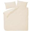 Biancocasa Parure copripiumino in microfibra MATRIMONIALE (sacco 250x200+40 e due federe 50x80, AVORIO)