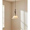 Generico Lampadario classico in ferro battuto 1 luce 3 Foglie Forgiato per salotto, soggiorno, sala da pranzo, cameretta, cucina