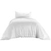 Ruggeri Set Lenzuola Copripiumino Piazza e Mezza, Cotone, Bianco