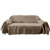 Il Tuo Artigiano Design Telo Arredo Divano made in Italy 170x260 e 260x280, Cotone e Poliestere, Foulard copridivano 2 e 3 posti, Telo divano 3 posti (260_x_280_cm, Beige)