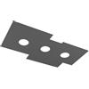 Top Light Plafoniera Moderna Rettangolare Metallo Grigio Antracite 3 Luci Gx53