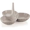 Guzzini - Tiffany, Antipastiera - Grigio Tortora, 25x23,5xh15,5 cm - 199200158