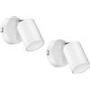 ledscom.de 2 spot a parete WAIKA con interruttore bianco opaco GU10 Lampada LED bianco caldo a 3 livelli di dimmerazione: max. 500lm cad.