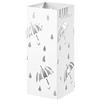 WOLTU SST02ws Portaombrelli Supporto da Appoggio per Ombrellone Contenitore Quadro in Ferro Bianco